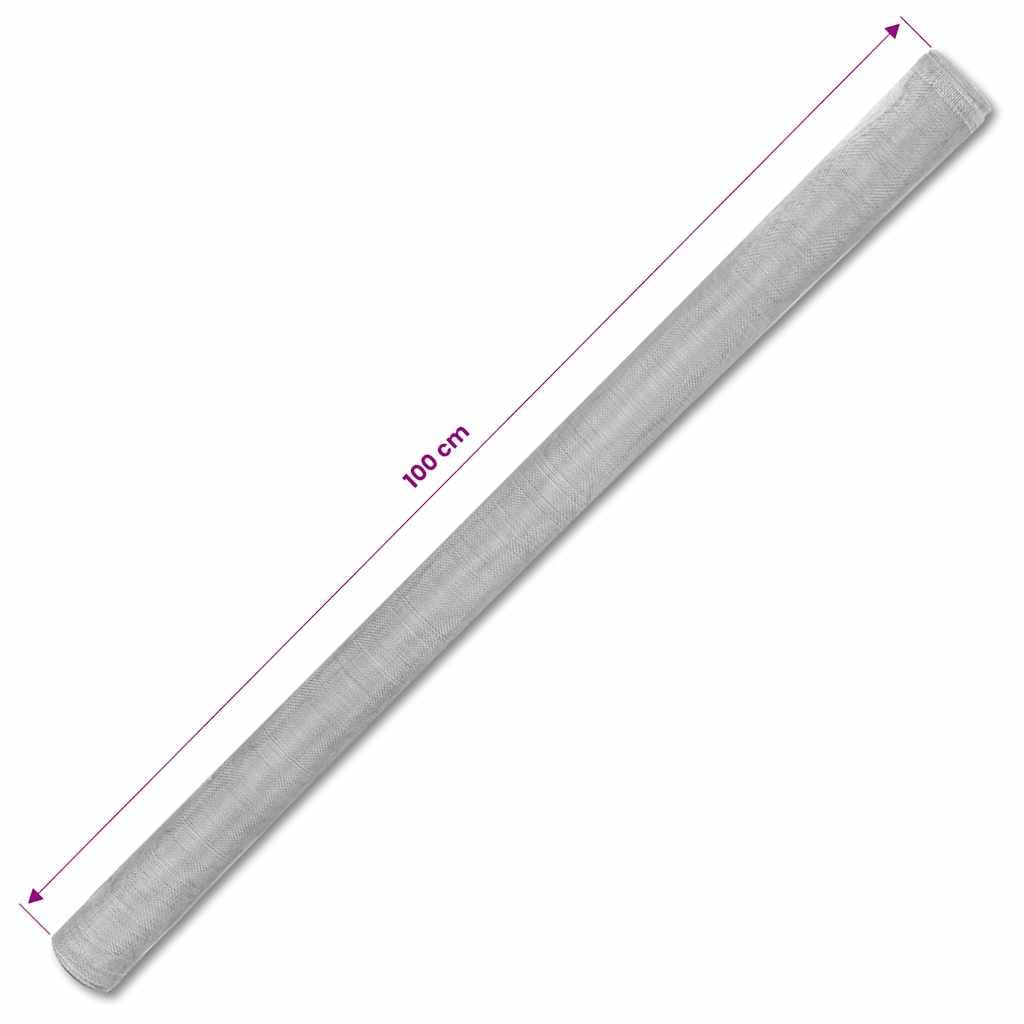 Aluminum Mesh Screen 39.4x196.9 Inch Silver Q1560