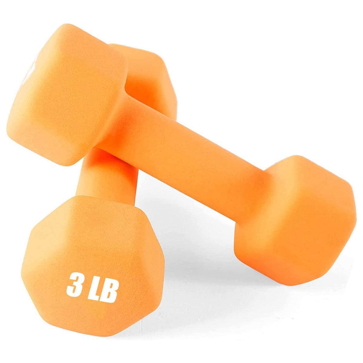 Neoprene Dumbbells Set, 1-15 LB, Anti-Slip, Hex Shape J1111