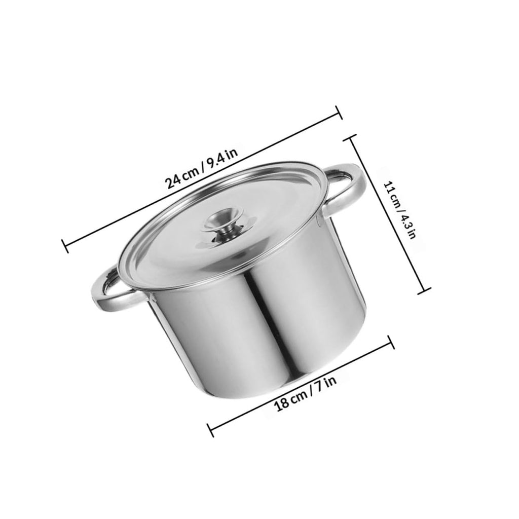 Stainless Steel Double Handle Stock Pot with Lid G625565