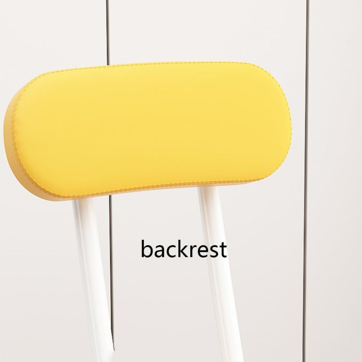 Black Cushioned Folding Stool with Backrest X6313