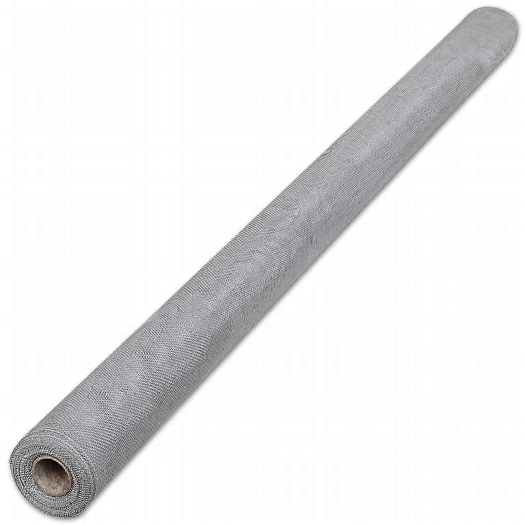 Aluminum Mesh Screen 39.4x196.9 Inch Silver Q1560