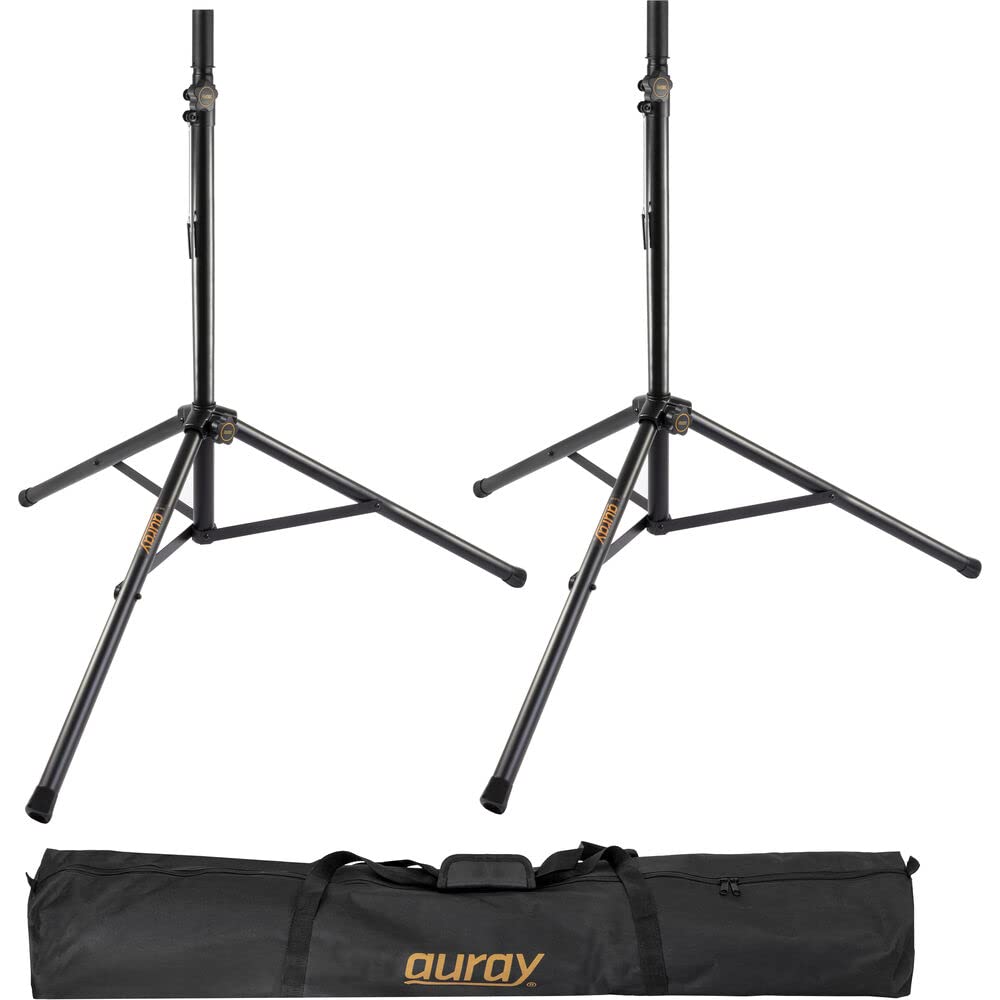 Powered 10" PA Loudspeaker Pair with Speaker Stand and XLR Cable D45578