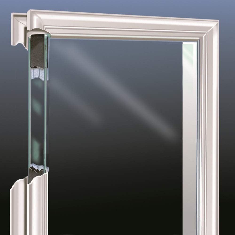 Steel Primed Left Hand In-Swing Prehung Front Door Full Lite Round Top Clear Glass 36" x 80" N324576
