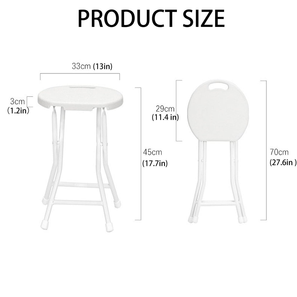 18 inch Portable Folding Plastic Stool with Steel Frame W718358