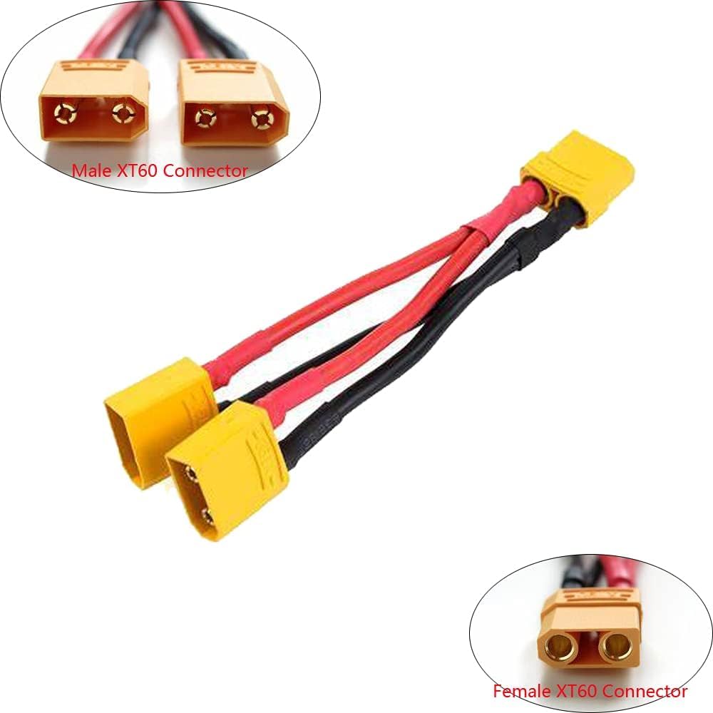 2-Pack XT90 Parallel Battery Connector Cable 12AWG G269