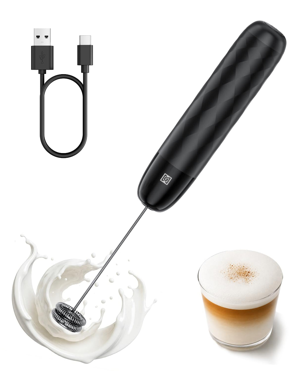 Rechargeable Milk Frother with Detachable Wand Q431