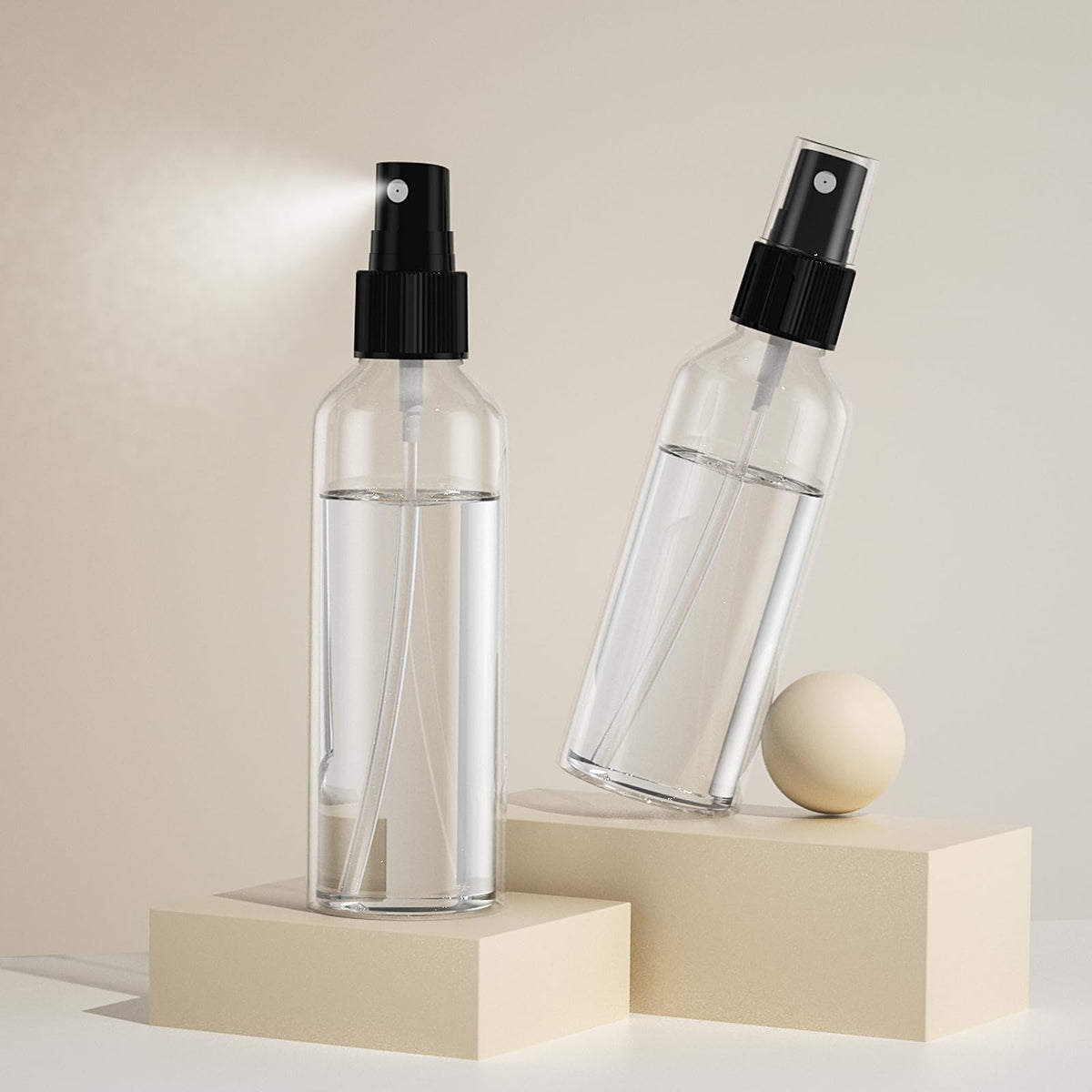 2.7oz/80ml 100PCS Plastic Spray Bottles D122