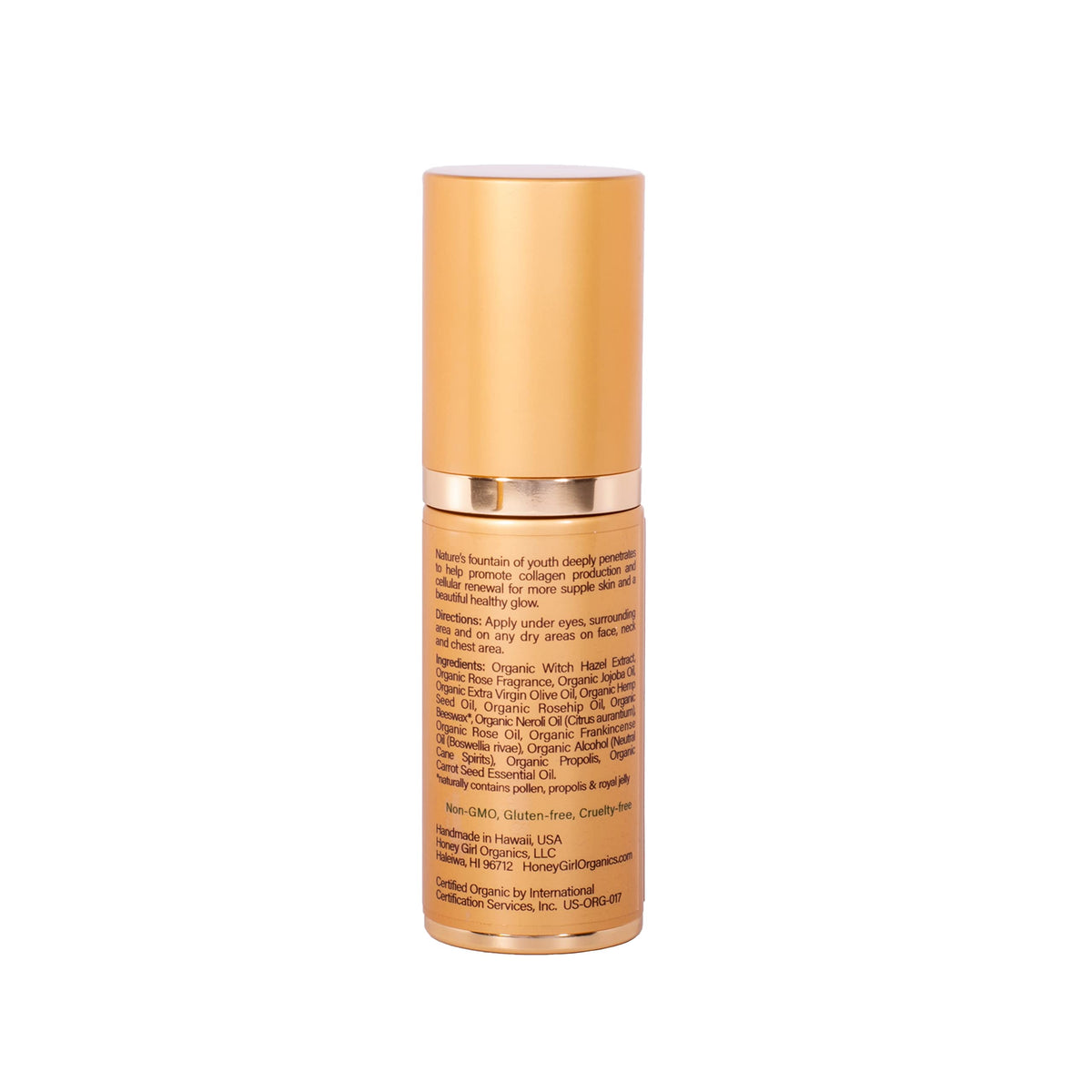 USDA Certified Organic Face Serum with Vitamin C and EVOO 1 oz D948