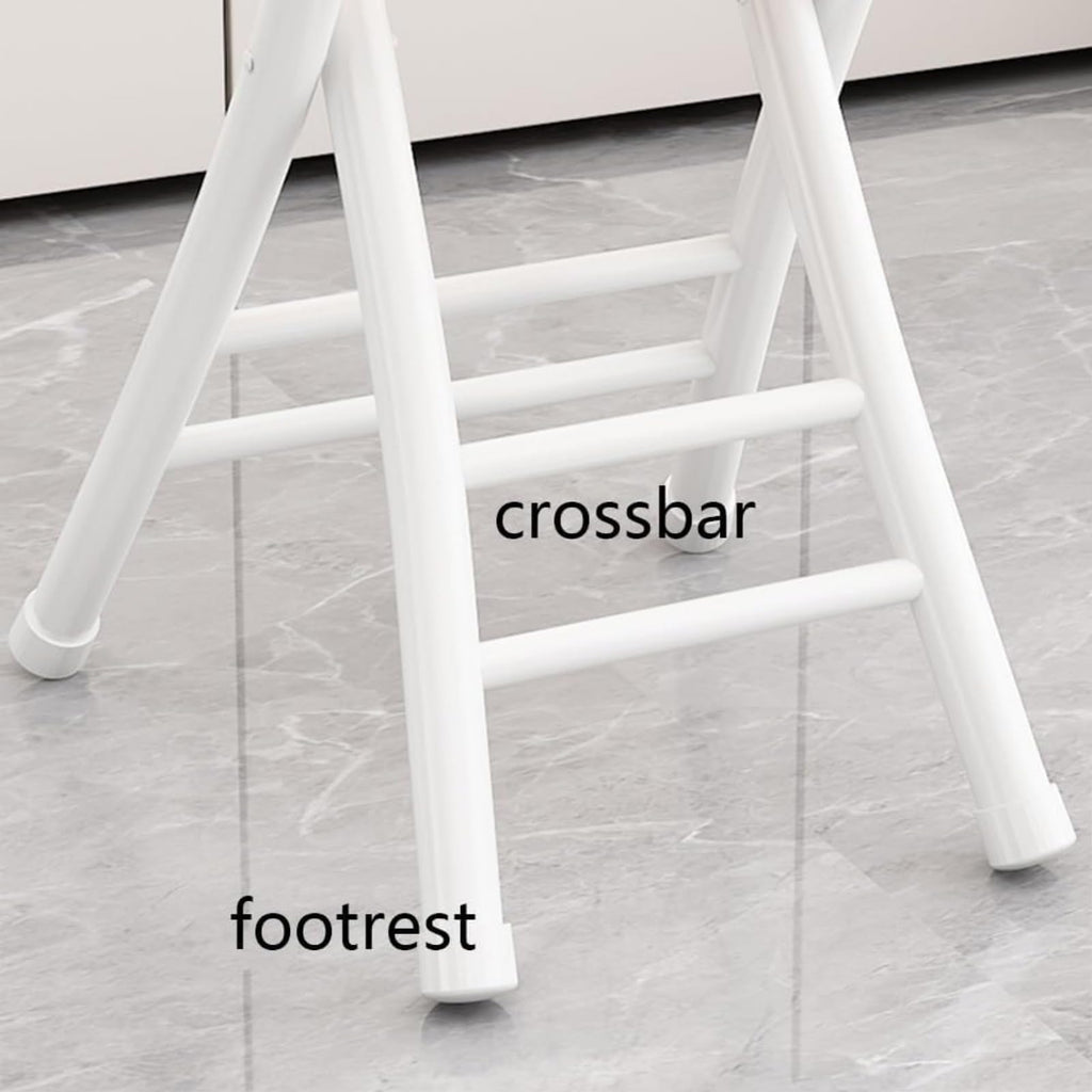 Black Cushioned Folding Stool with Backrest X6313
