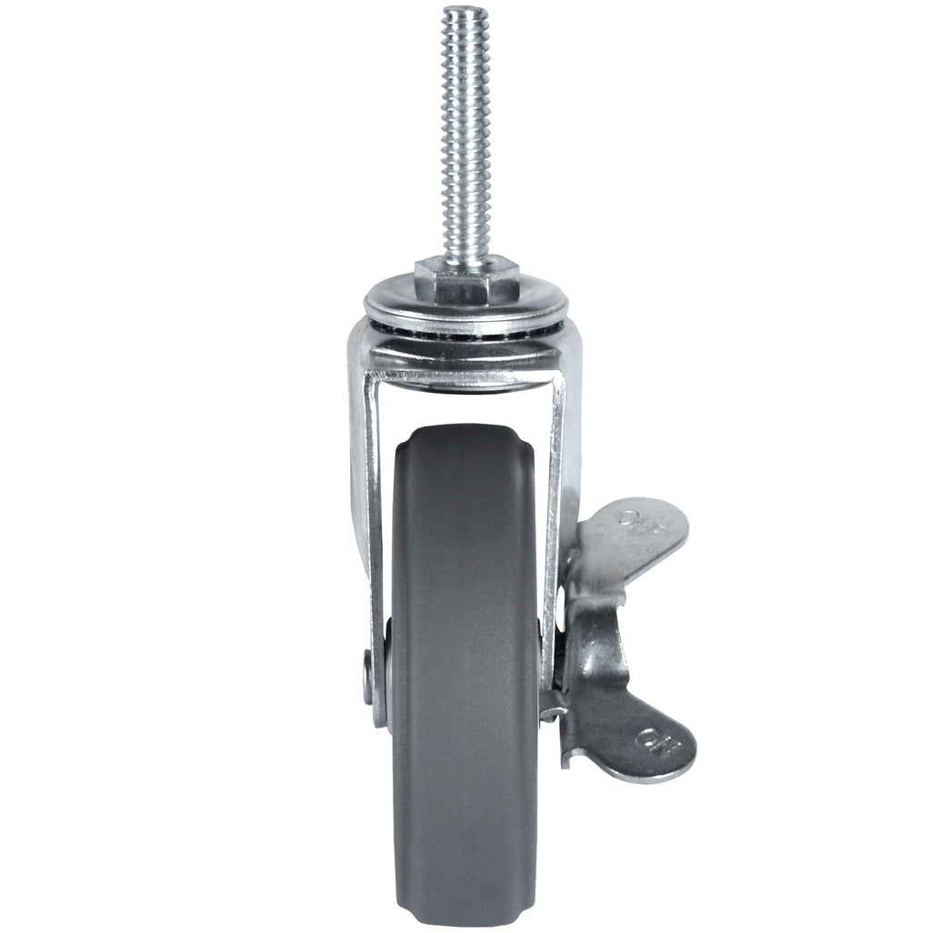 3 Inch Set of 4 Heavy Duty Swivel Rubber Caster Wheels F489988
