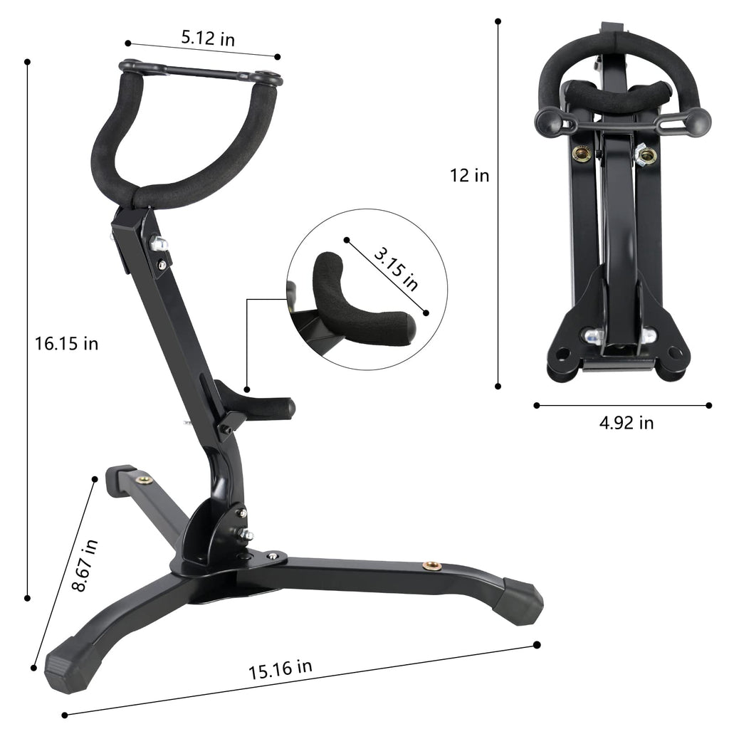 Alto & Tenor Saxophone Stand with 2 Flute/Clarinet Holders and Bag L23574