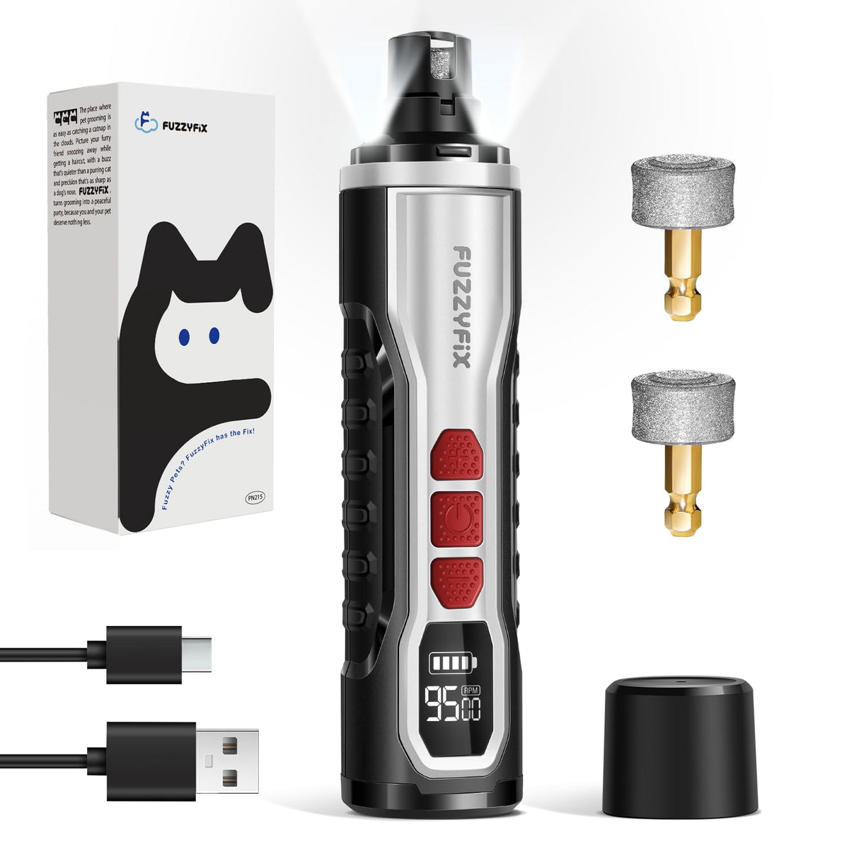 Electric Dog Nail Grinder with LED Light I82408