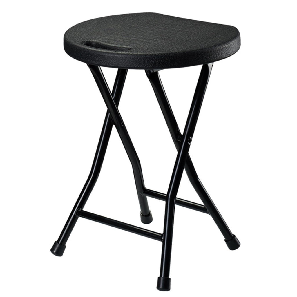 18 inch Portable Folding Plastic Stool with Steel Frame W718358
