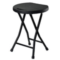 18 inch Portable Folding Plastic Stool with Steel Frame W718358