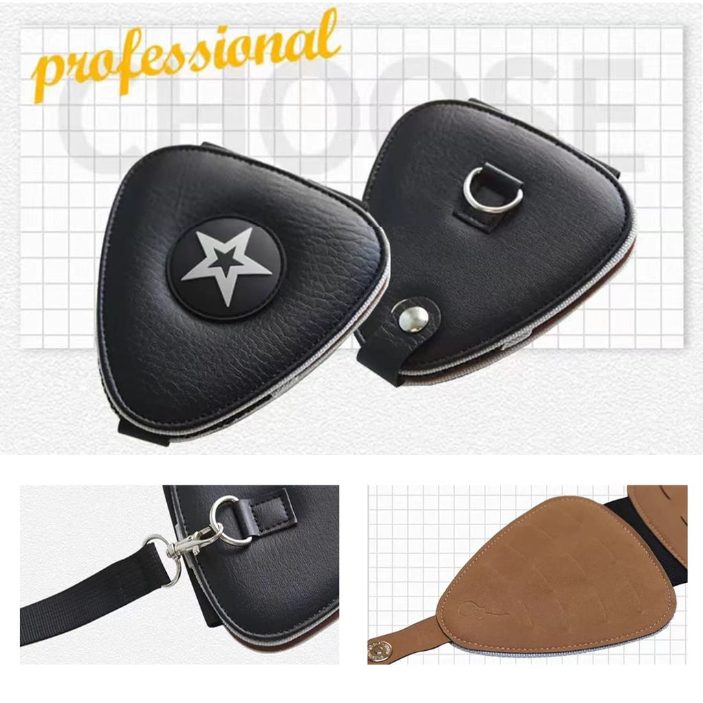 Guitar Pick Holder Case Bag with 24pcs Colorful Picks W86291