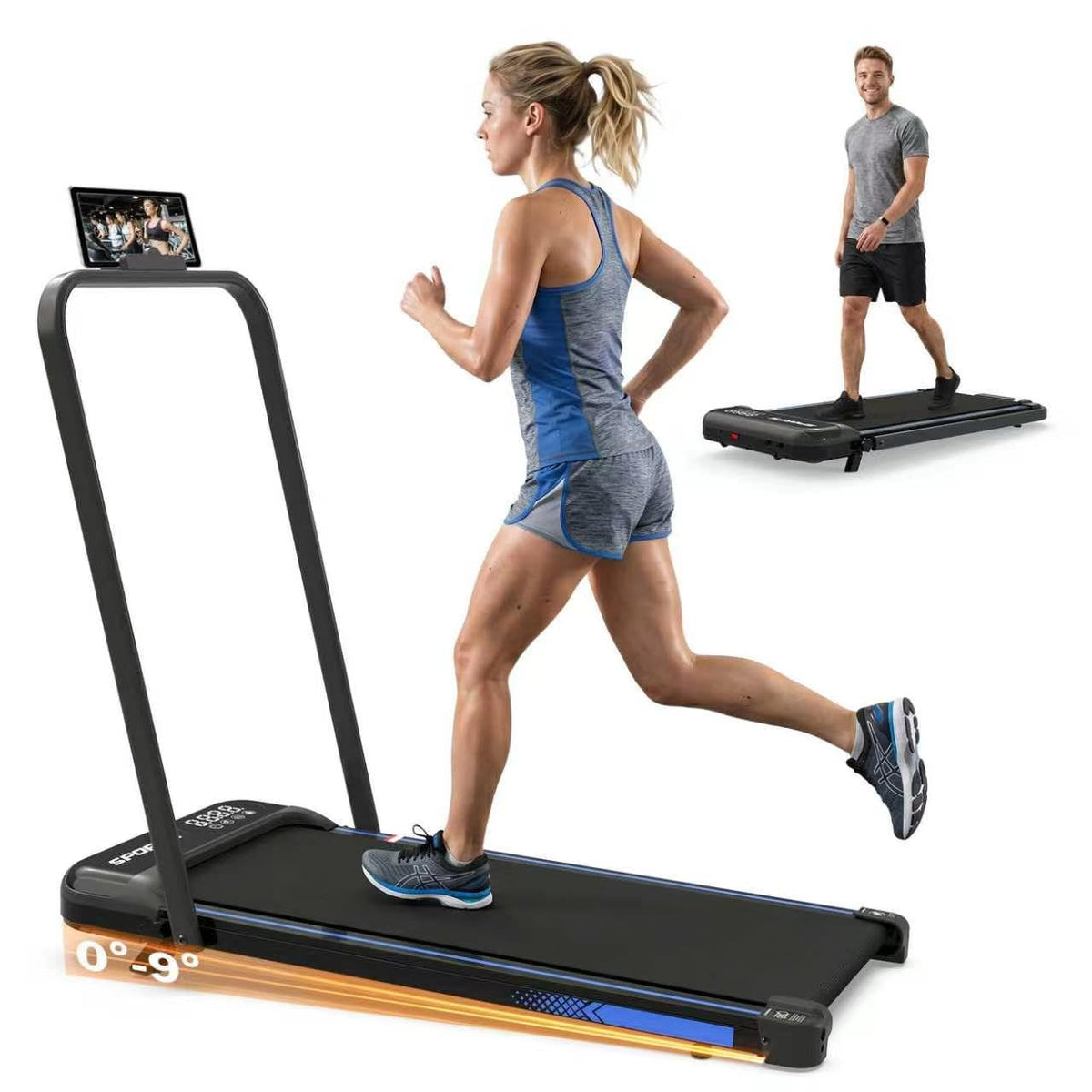 3 in 1 Foldable Under Desk Treadmill with Incline C9842