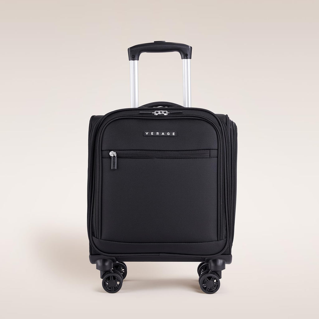 Black 14.5-Inch Spinner Underseat Carry On Luggage U192