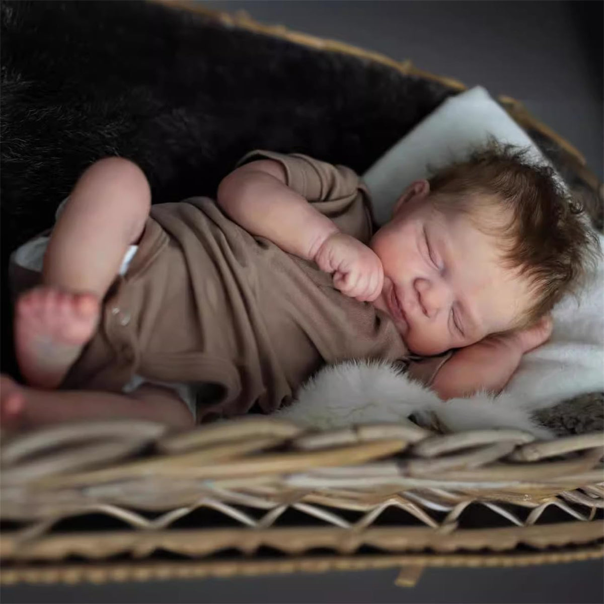 18 Inch Washable Soft Silicone Sleeping Baby Doll V75362