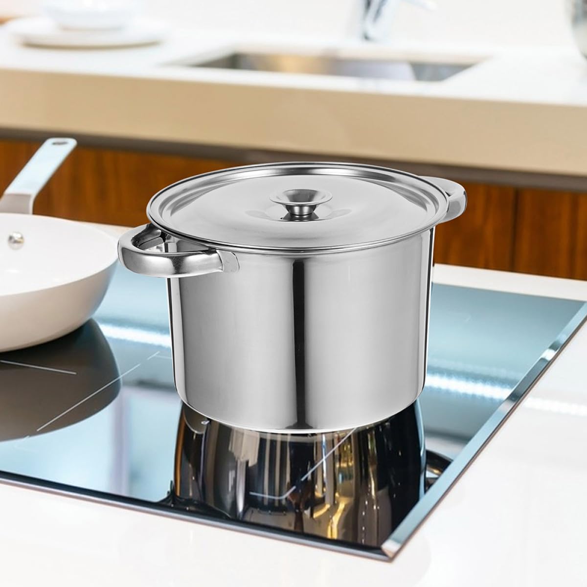 Stainless Steel Double Handle Stock Pot with Lid G625565