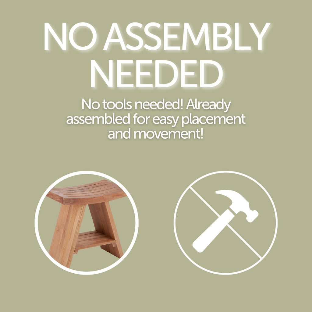 Teak Wood Shower and Bath Stool U47890