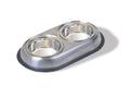Stainless Steel Double Dish Food And Water Bowl 16 OZ H1501