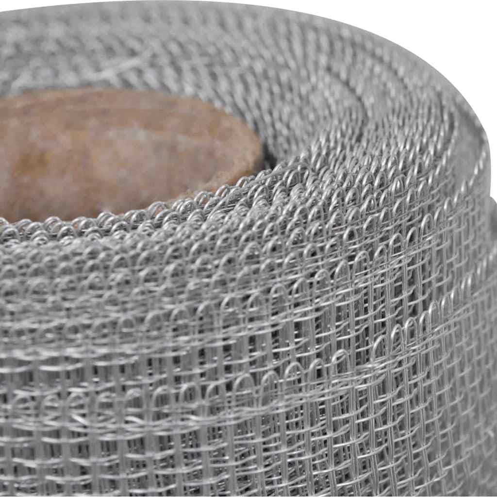 Aluminum Mesh Screen 39.4x196.9 Inch Silver Q1560