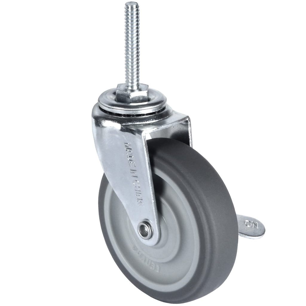 3 Inch Set of 4 Heavy Duty Swivel Rubber Caster Wheels F489988
