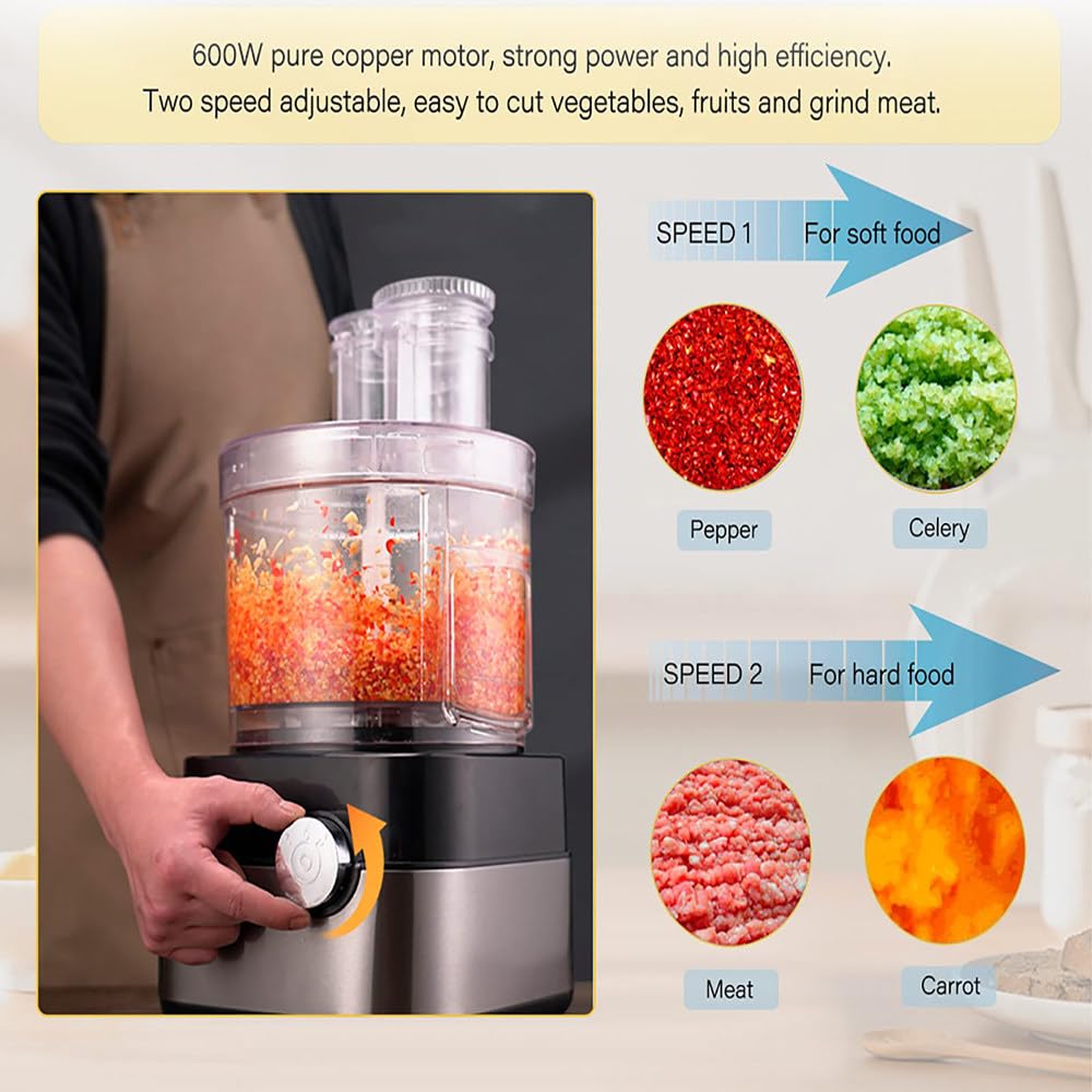 600W 5 Cube Grid 5000ml Electric Vegetable Chopper R19445