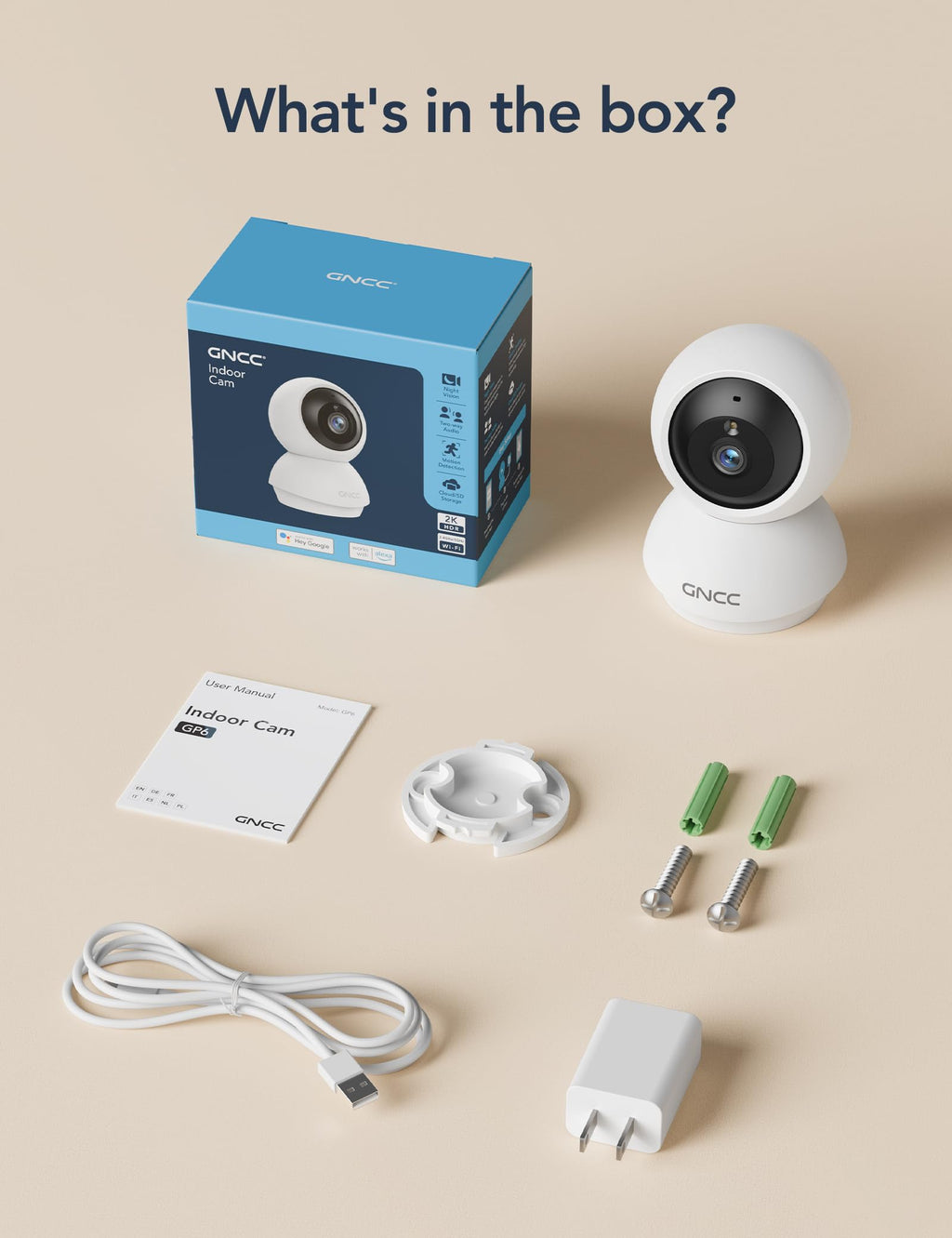 5Ghz WiFi Indoor Camera with 360°PTZ, 4 Pack W550