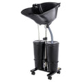 Portable Shampoo Bowl with Electric Pump, 2 Buckets, Adjustable Height Q104184