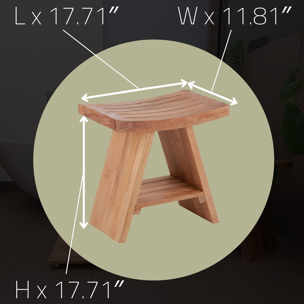 Teak Wood Shower and Bath Stool U47890