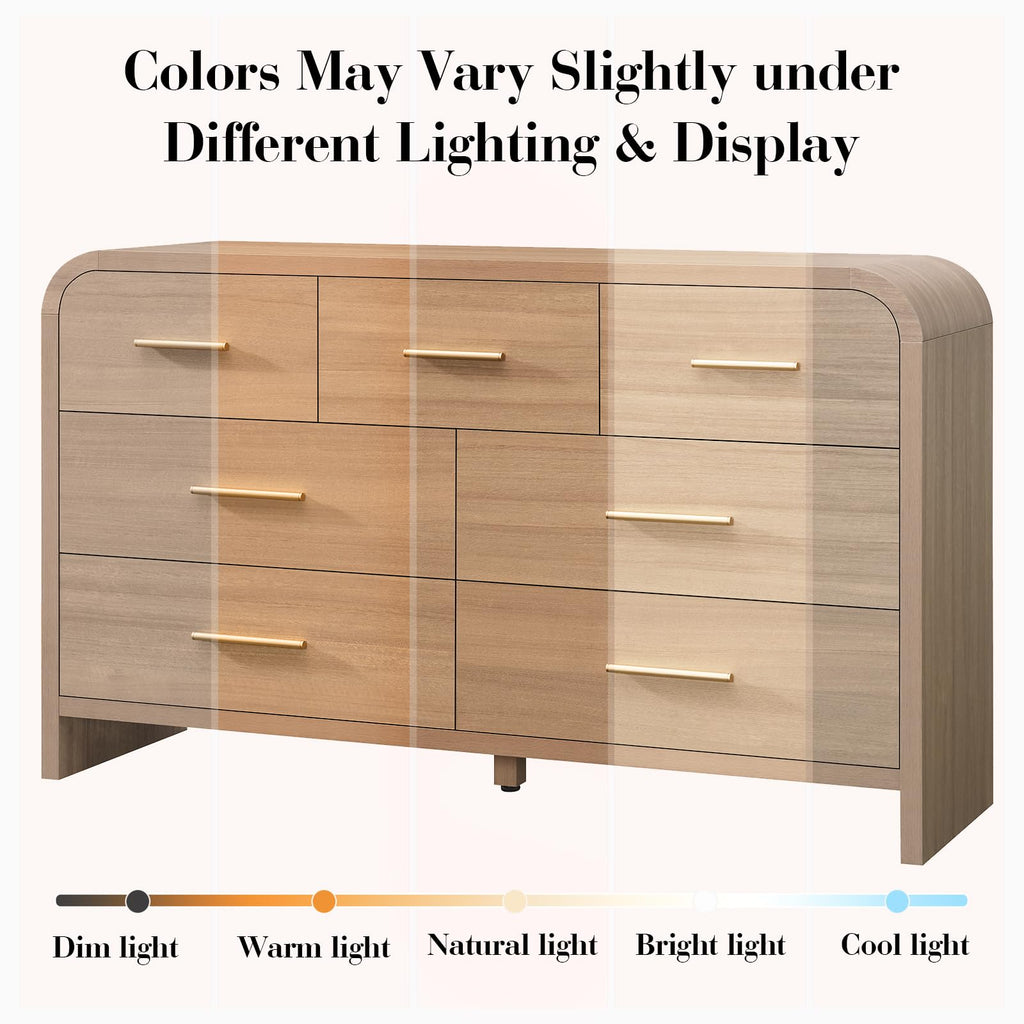 Curved 7 Drawer Dresser Z778