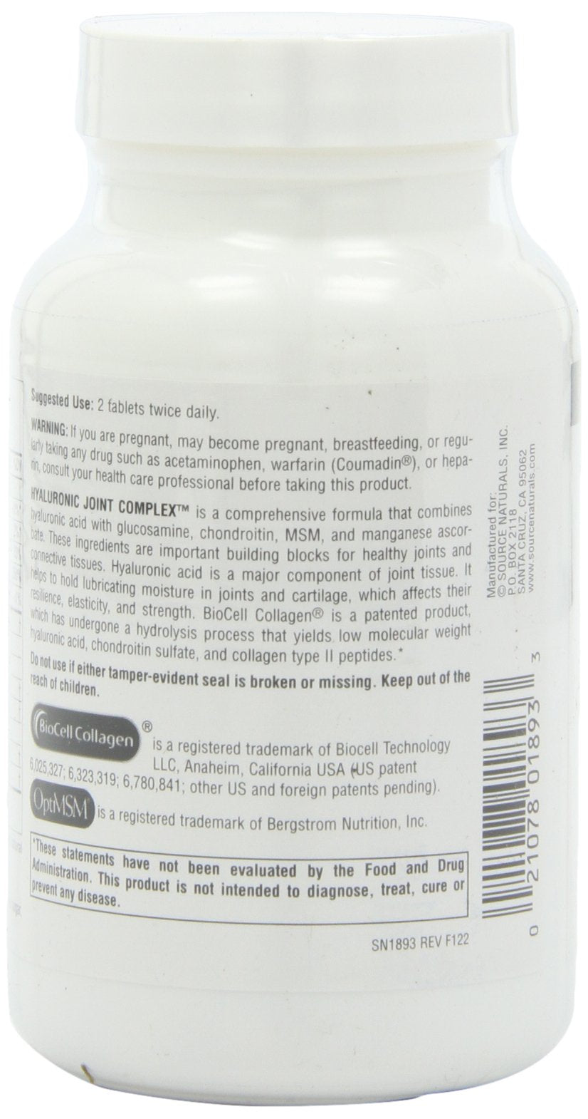 Hyaluronic Joint Complex 60 Tablets O674185