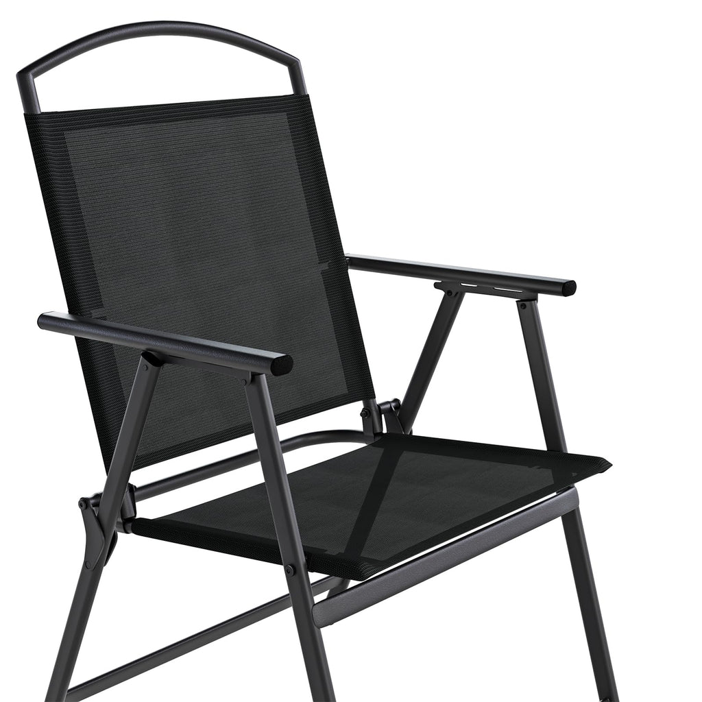 Folding Outdoor Chairs Set of 2 Black I274992