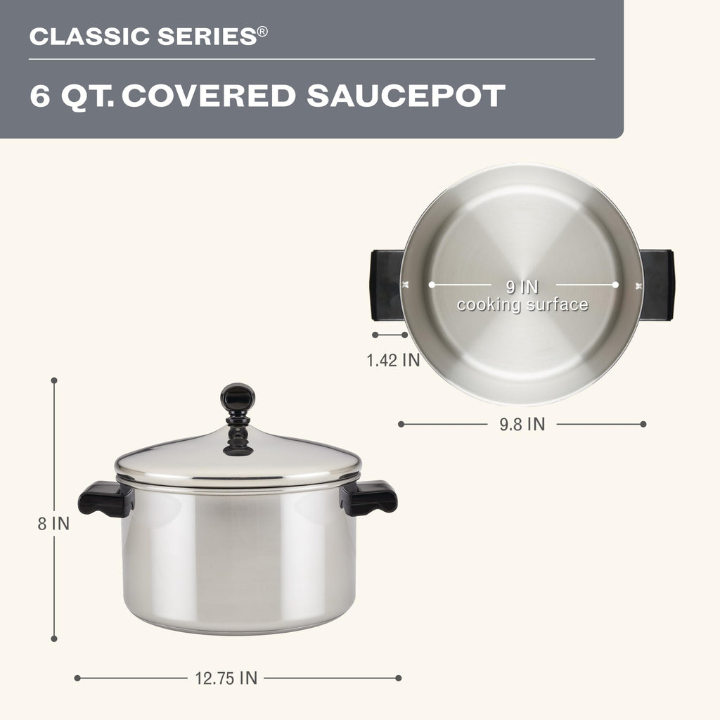Stainless Steel 6-Quart Stockpot with Lid D11174