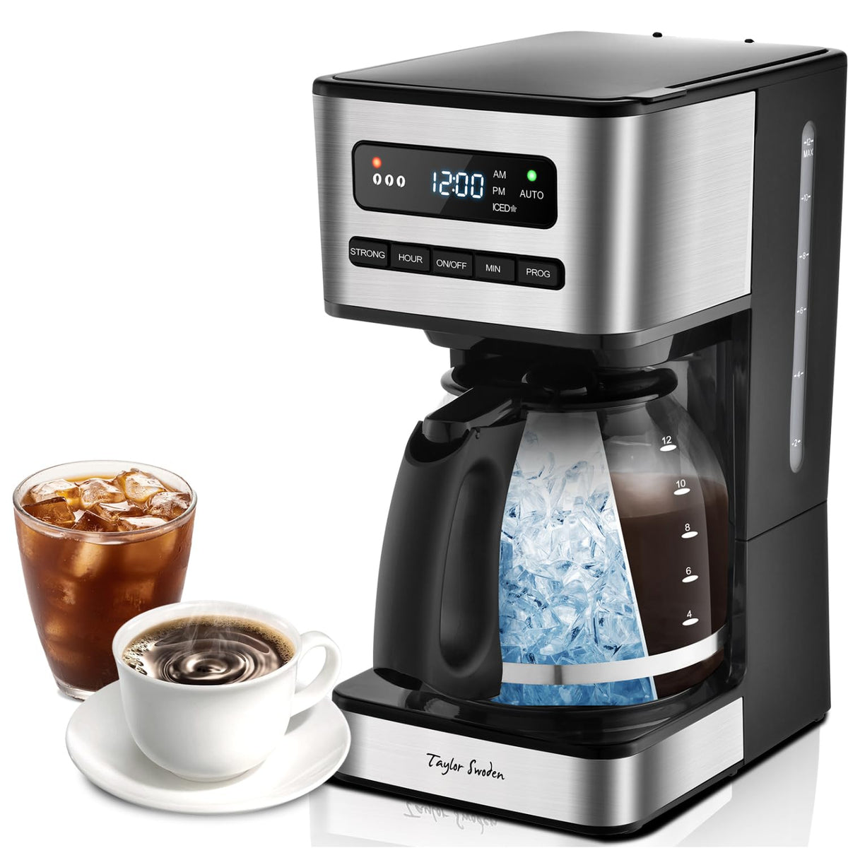 Programmable 12 Cup Drip Coffee Maker T68062