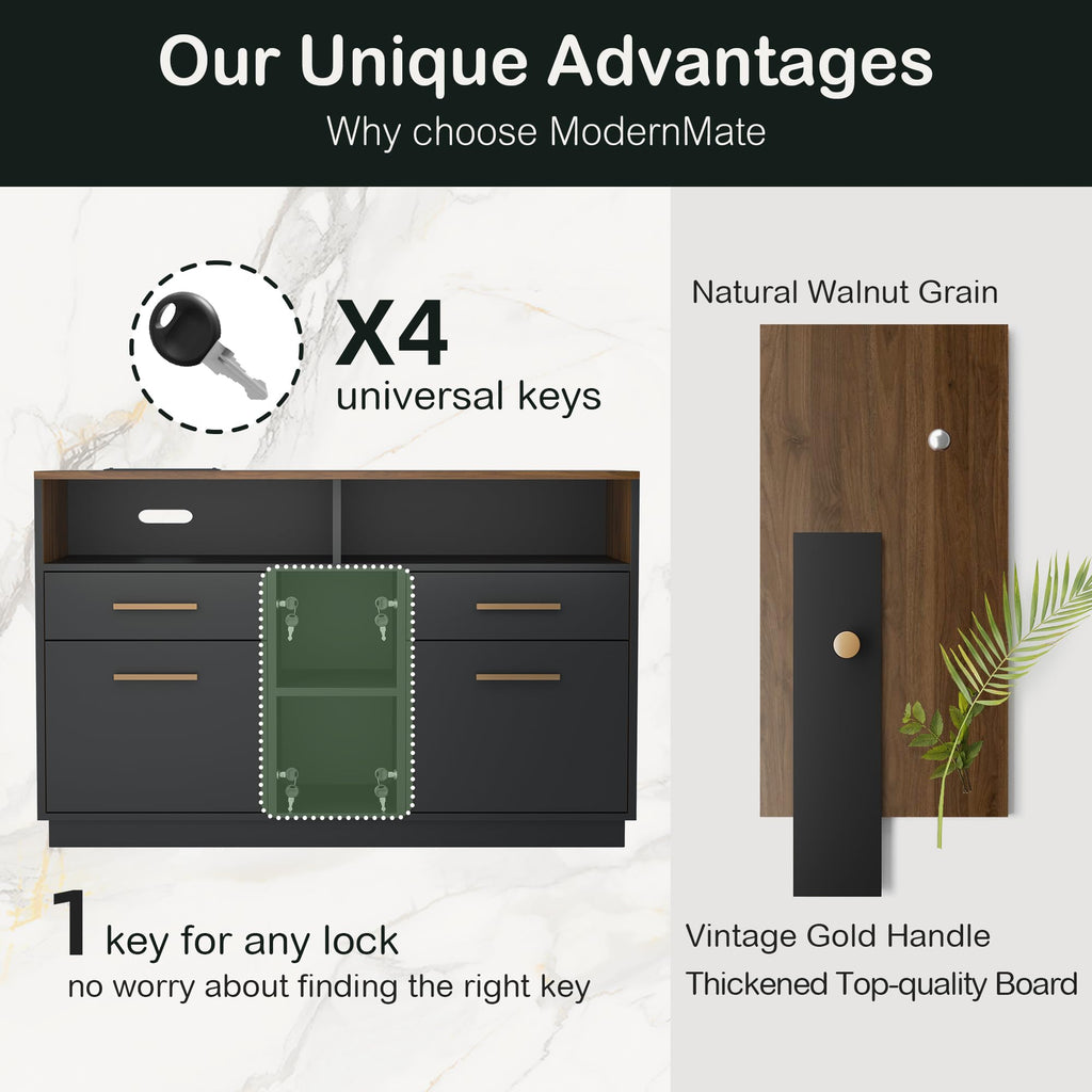 4 Drawer File Cabinet with Lock S75136