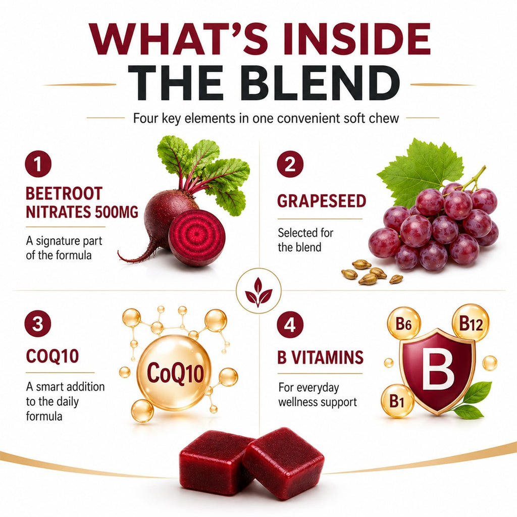 Beet Chews with L-CoQ10 & Grape Seed 60 Chew L55294