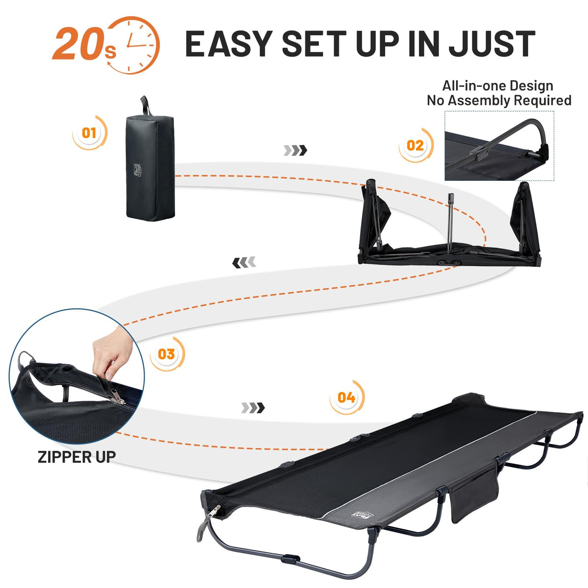 Aluminum Camping Cot E355147