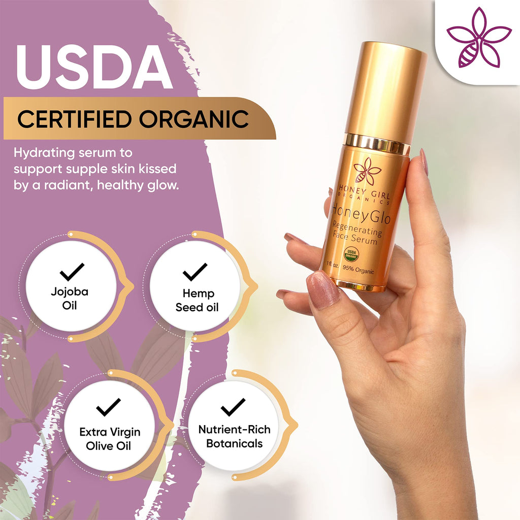 USDA Certified Organic Face Serum with Vitamin C and EVOO 1 oz D948
