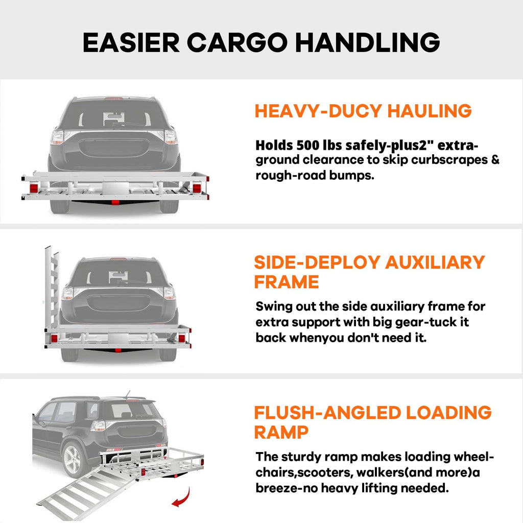 Hitch Cargo Carrier with Ramp V2299