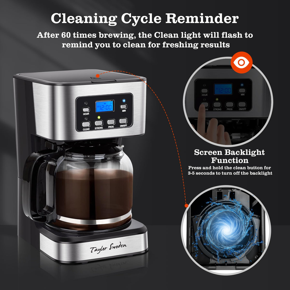 Programmable 12 Cup Drip Coffee Maker T68062
