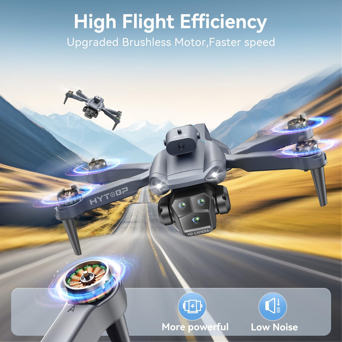 Foldable Mini Drone with Camera 1080P, 3 Batteries T33986