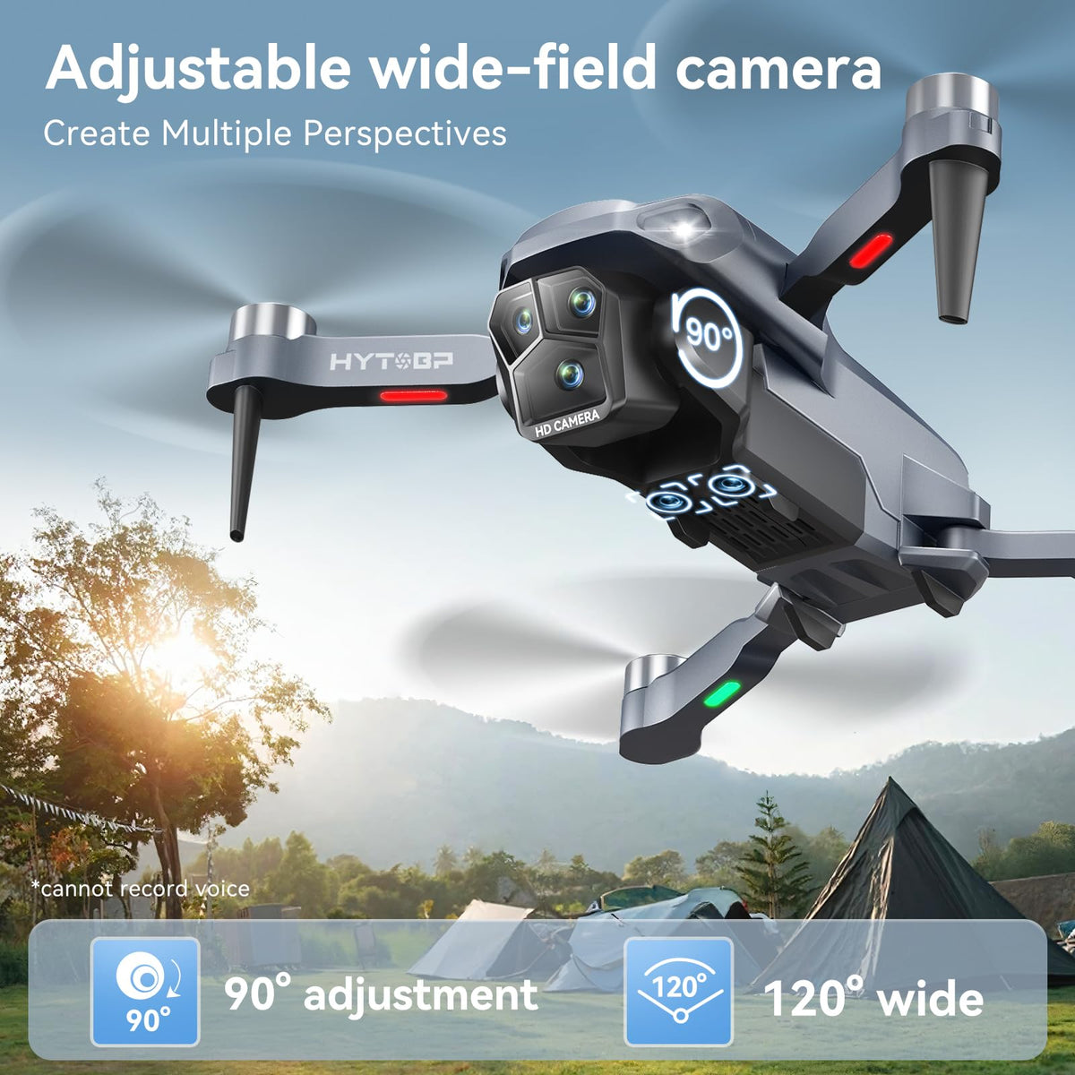 Foldable Mini Drone with Camera 1080P, 3 Batteries T33986