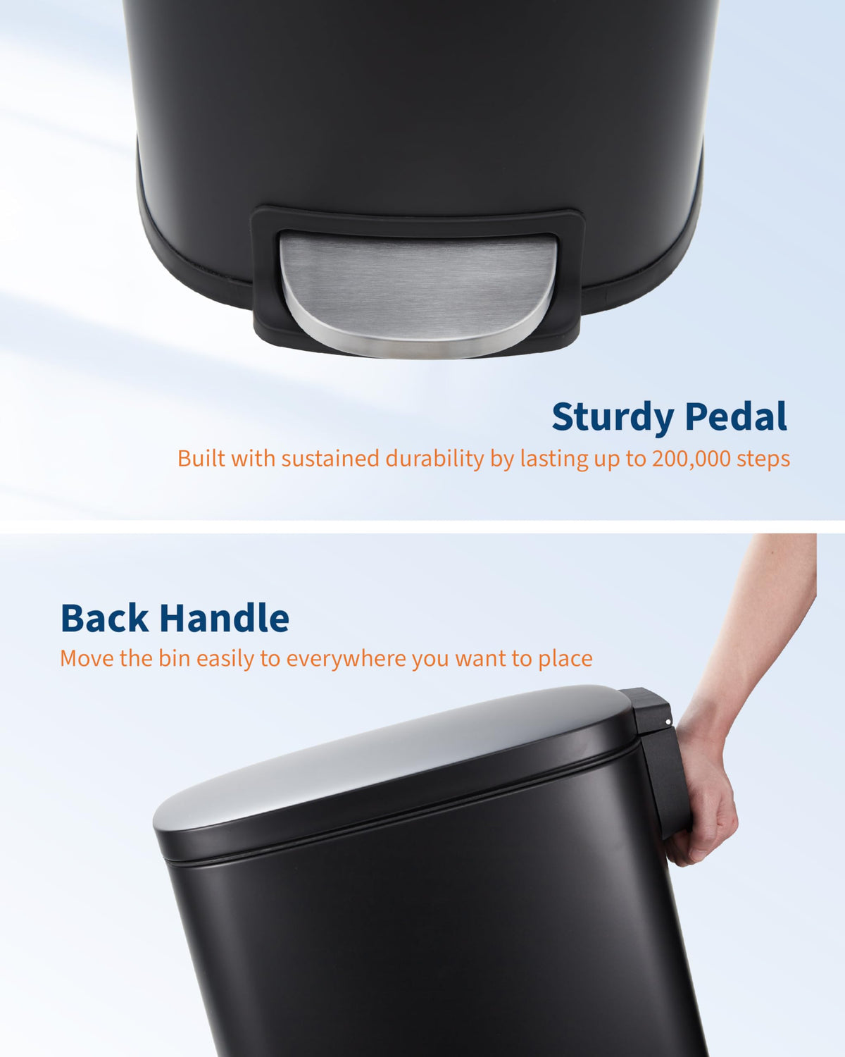 13.2 gal Slim Step Trash Can D4831