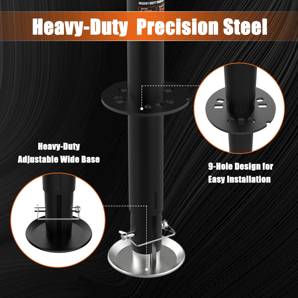 5000lbs A-Frame Trailer Jack with Adjustable Drop Leg F9975