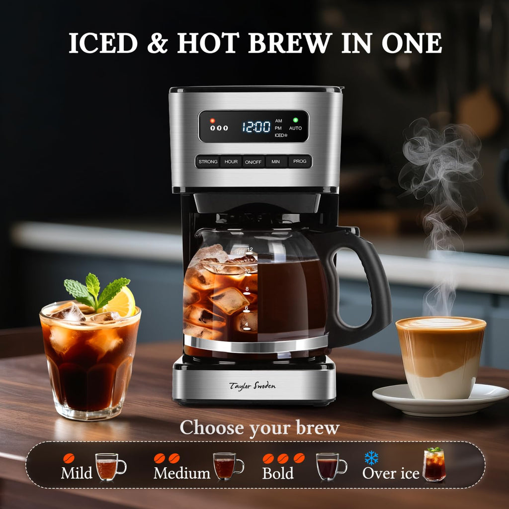 Programmable 12 Cup Drip Coffee Maker T68062