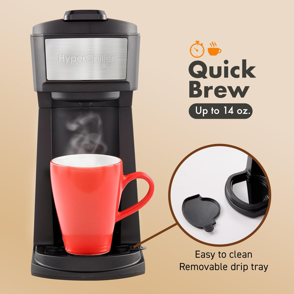 Black Iced Hot Coffee Maker I686