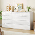 White 10 Drawer Dresser P9892