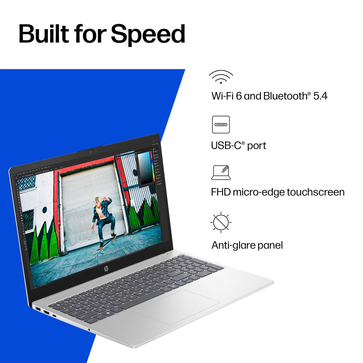 15.6" Full HD Touch Screen Laptop, Intel Core Ultra 5, 8GB RAM, 512GB SSD, Natural Silver Q647099